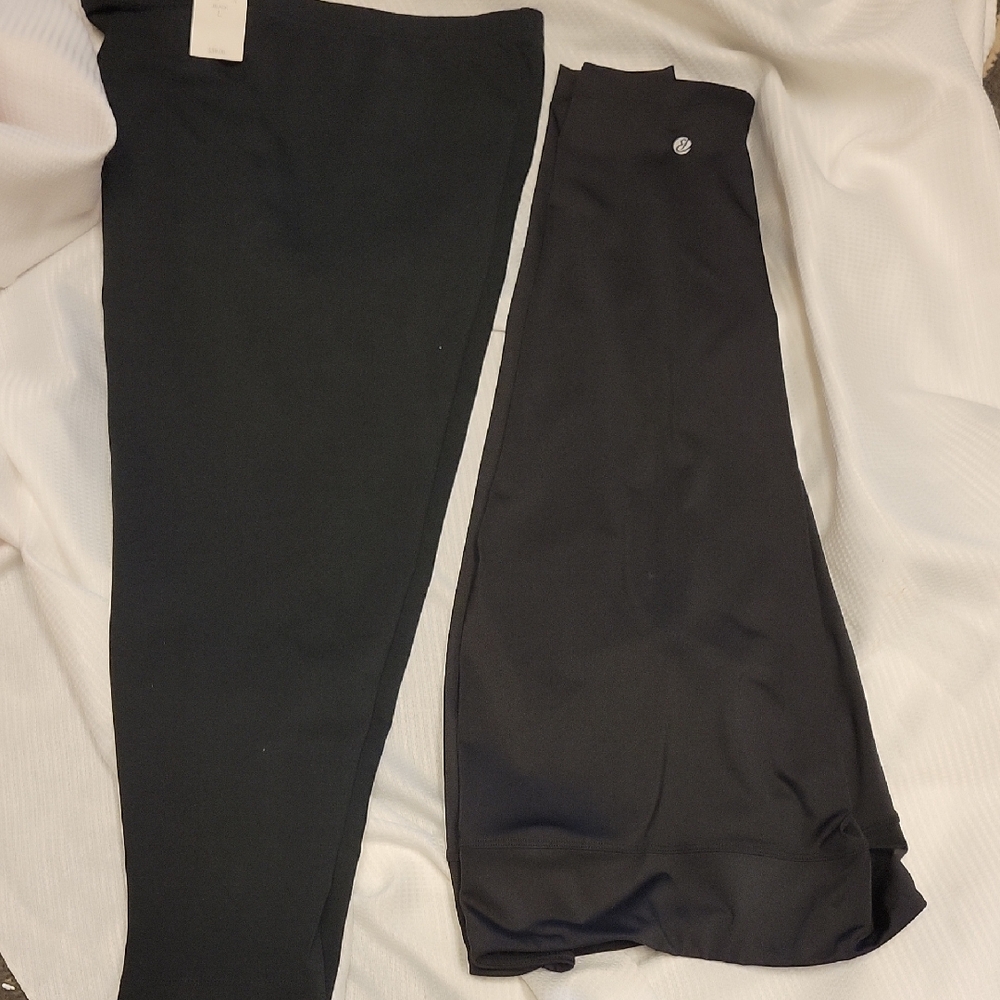 J. Jill Classic Black 3/4 Leggings, Nwt Plus Bally black 3/4 Total Fitness
